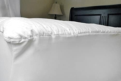 DII Plush Cotton Mattress Pad Queen White 1