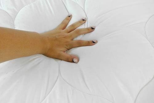 DII Plush Cotton Mattress Pad Queen White 1