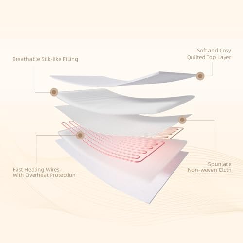 Bwarm Premium Heated Mattress Pad Full Size 54x75 1