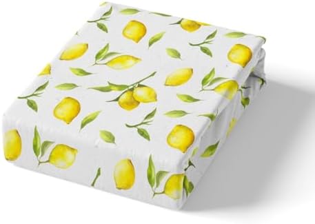 Feelyou Lemon Print Duvet Cover Set Twin Size