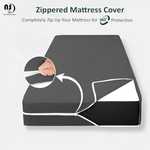 Queen Size Zippered Mattress Encasement with Six-Sided Protection