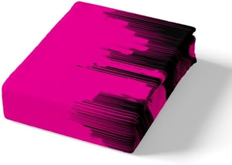 Feelyou Kids Hot Pink Ombre Stripes Duvet Cover Set 3Pcs