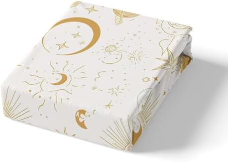 Feelyou Golden Sun Moon Bedding Set 3Pcs Duvet Covers