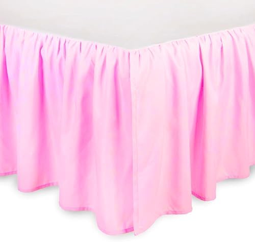 Pink Ruffle Bed Skirt - 16 Drop Twin Size