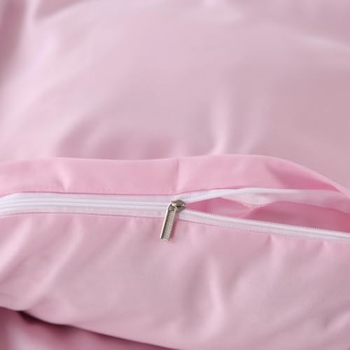 SDIII Light Pink Duvet Cover Set with 2 Pillowcases