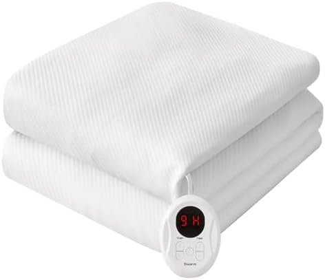 Bwarm Waterproof Heated Mattress Pad with 9 Heat Settings