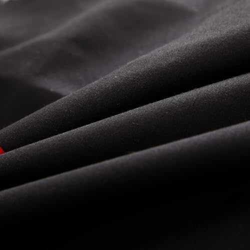 Lemfux Kids Duvet Cover Set with Tassels Black Red