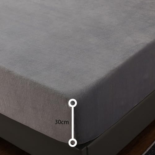 FCLDESHOP Winter Milk Velvet Fitted Sheet 200x220cm