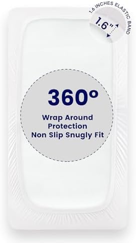 SLEEP ZONE Twin XL Waterproof Mattress Pad - Thick Breathable Noiseless