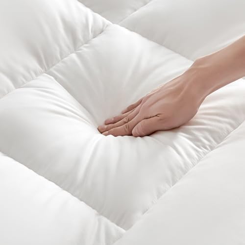 STWIENER Twin Mattress Topper with Blue Stripe Design