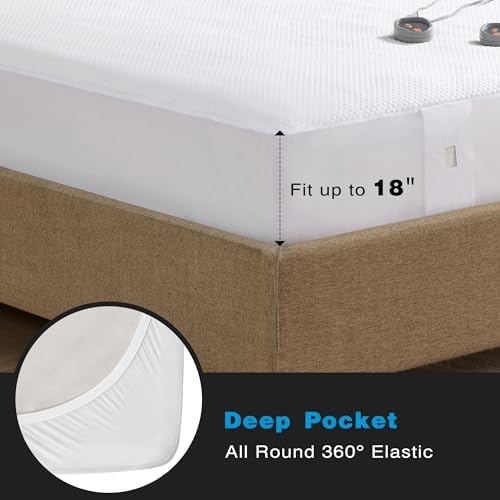 Beautyrest Heated Mattress Pad - 5 Heat Levels Auto Shut Off Cool to Touch