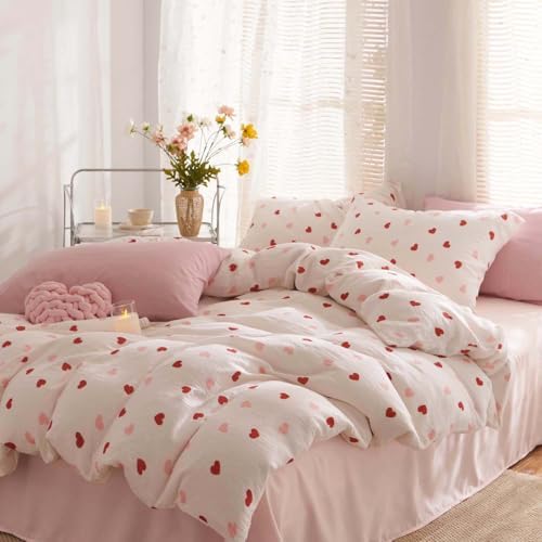 Nayoroom Heart Duvet Cover Set Queen Size