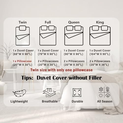 Manfei Sun Moon Girly Duvet Cover Set Queen Size