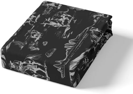 Feelyou Kids Wild West Duvet Cover Set Black Bedspread with 2 Pillow Cases