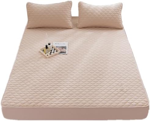 Raw Cotton Mattress Protector Pad with Quilted Design
