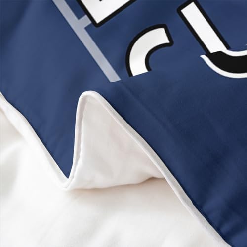 Feelyou Navy Blue Soccer Duvet Cover Set