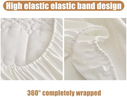Pink Mattress Protector Pad with Elastic Band and Deep Pocket