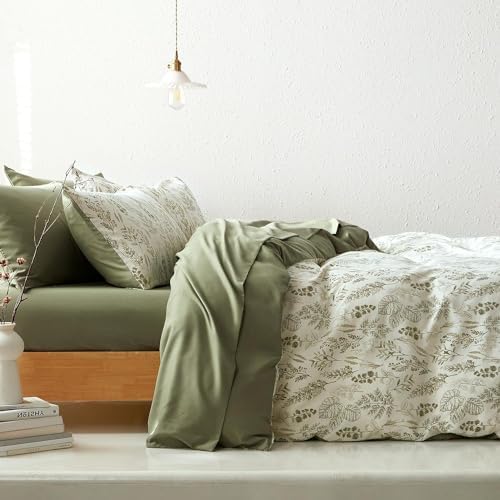 Bildenly Floral Duvet Cover Queen Size Reversible Set