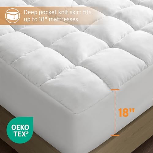 Intelligent Design Queen Mattress Pad - 3D Puff Down Alternative Fill