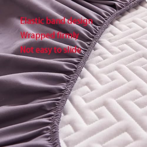 FCLDESHOP Pure Cotton Quilted Mattress Protector 180x220cm