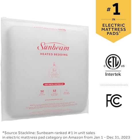 Sunbeam Heated Mattress Pad with 12 Heat Settings 1