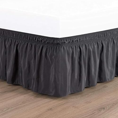 High Lane Bedding Full Bed Skirt with 15 Drop - Black