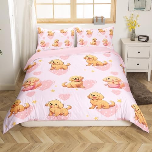 Erosebridal Puppy Dog Duvet Cover Twin Set