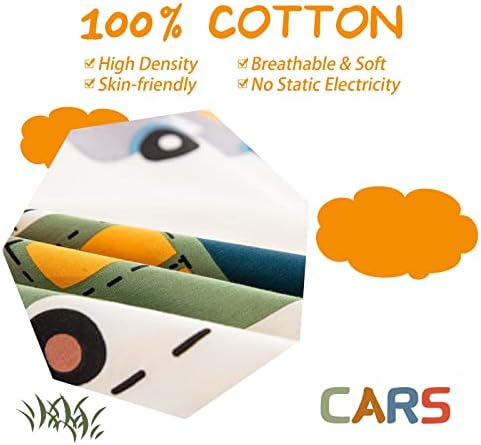 DJY Cartoon Car Duvet Cover Set Twin Size 1
