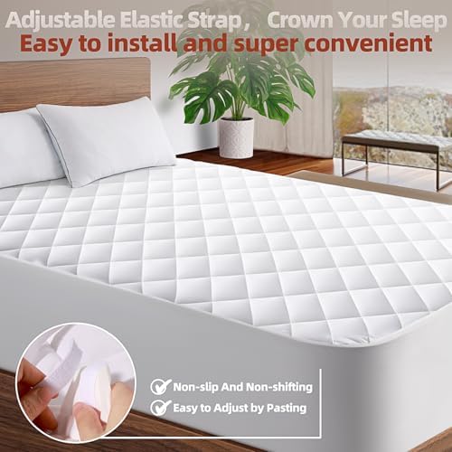CHERIMOR Twin Mattress Pad 75x39 White Deep Pocket