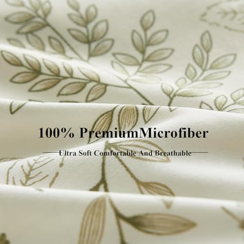 Bildenly Floral Duvet Cover Queen Size Reversible Set