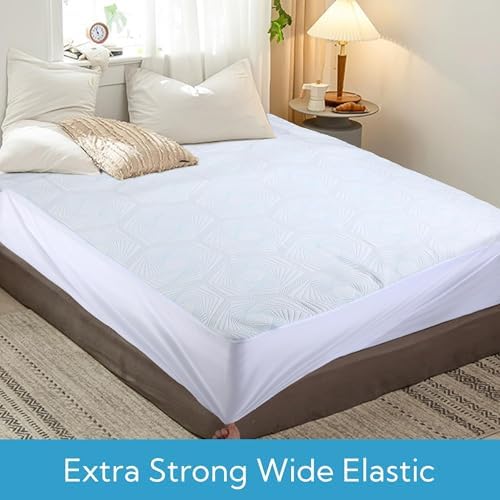 SUNNY HEAT Queen Heated Mattress Pad with 4 Levels 10 Hour Auto-Off
