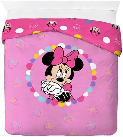 Jay Franco Duvet Cover Set Minnie Mouse Pink Full