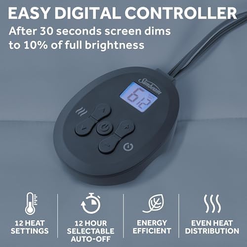 Sunbeam Heated Mattress Pad with 12 Heat Settings 1
