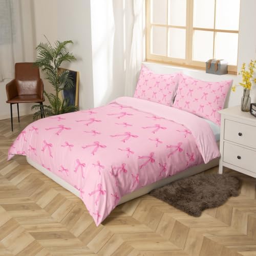 Feelyou Kids Pink Bow Duvet Cover Set