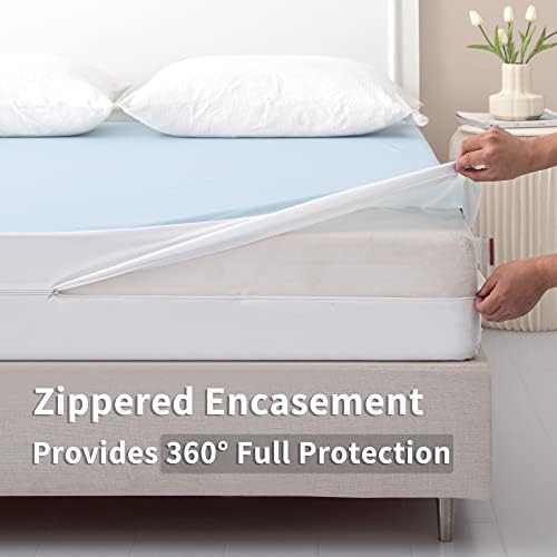 JETS HOME Twin Zippered Mattress Encasement - Waterproof 6-Sided Protector