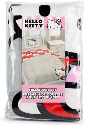 Jay Franco Hello Kitty Duvet Cover Set - Grey Full