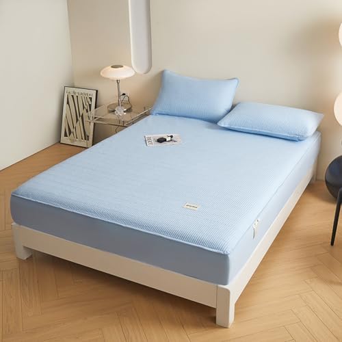 FCLDESHOP Pure Cotton Mattress Pad Cover 180x200cm 1