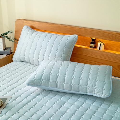 BYHIP 3-Piece Mattress Protector Set Sky Blue Twin