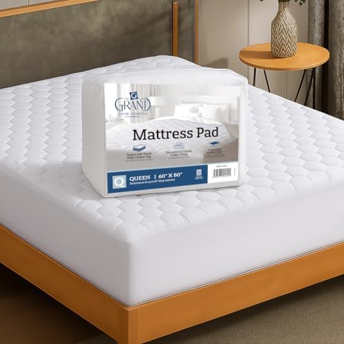 The Grand Hotel Collection Queen Mattress Pad - Thin Breathable and Easy to Clean