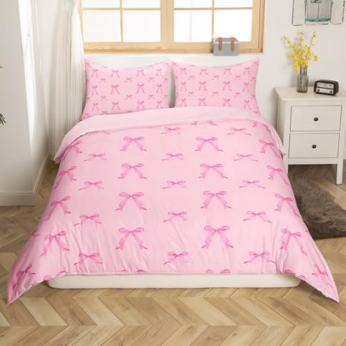 Feelyou Kids Pink Bow Duvet Cover Set