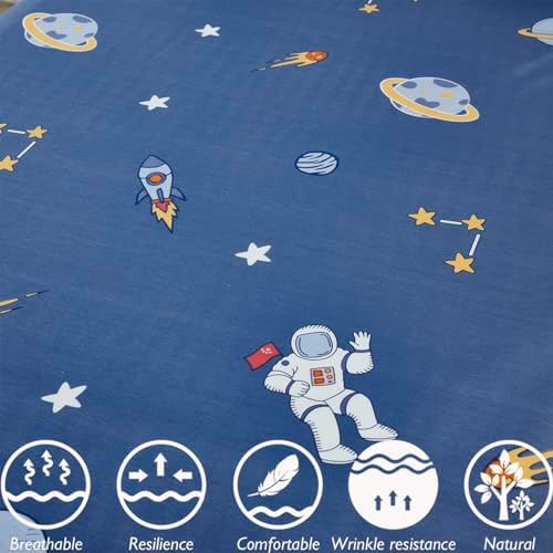 Brandream Outer Space Duvet Cover Set for Kids
