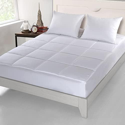 Cottonpure 500 Thread Count Mattress Pad California King White 1