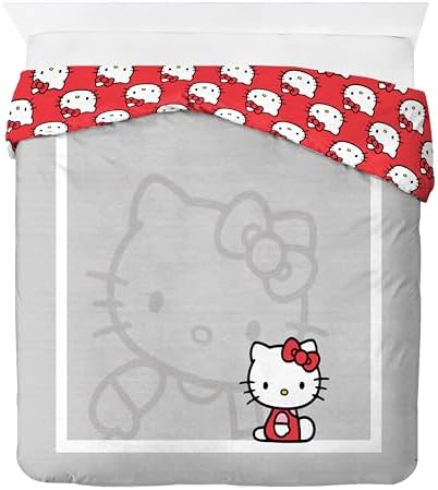 Jay Franco Hello Kitty Duvet Cover Set - Grey Full