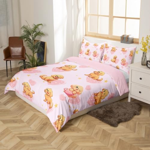 Erosebridal Puppy Dog Duvet Cover Twin Set