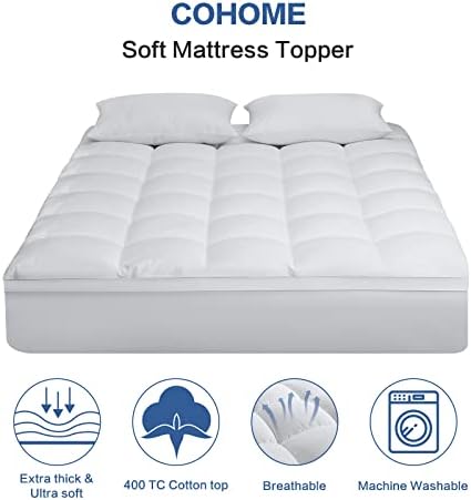 COHOME California King Mattress Topper Extra Thick Cooling Mattress Pad