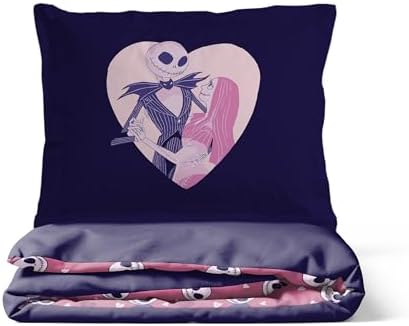 Jay Franco Duvet Cover Set - 3 Piece Purple Nightmare Before Christmas Full