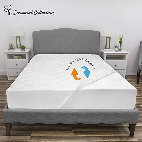 SensorPEDIC All Seasons Reversible Mattress Pad Twin White 1