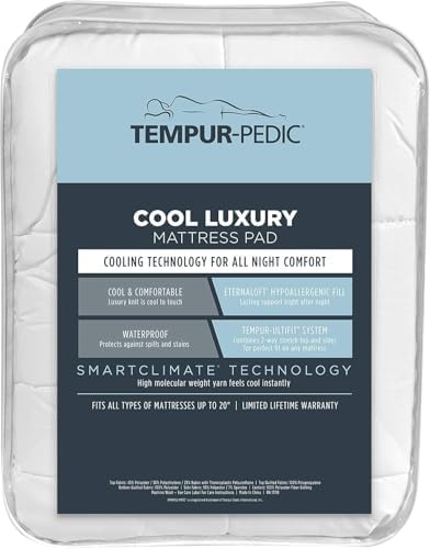 Tempur-Pedic Cool Luxury Mattress Pad King White 1