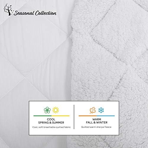 SensorPEDIC All Seasons Reversible Mattress Pad Twin White 1