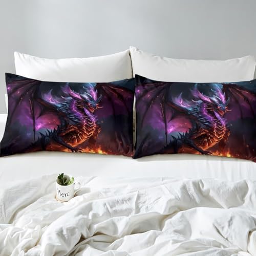 Erosebridal Magic Dragon Comforter Cover Set